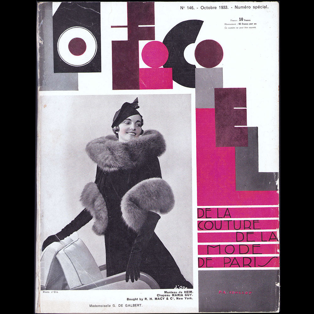 L'Officiel de la mode et de la couture de Paris - octobre 1933