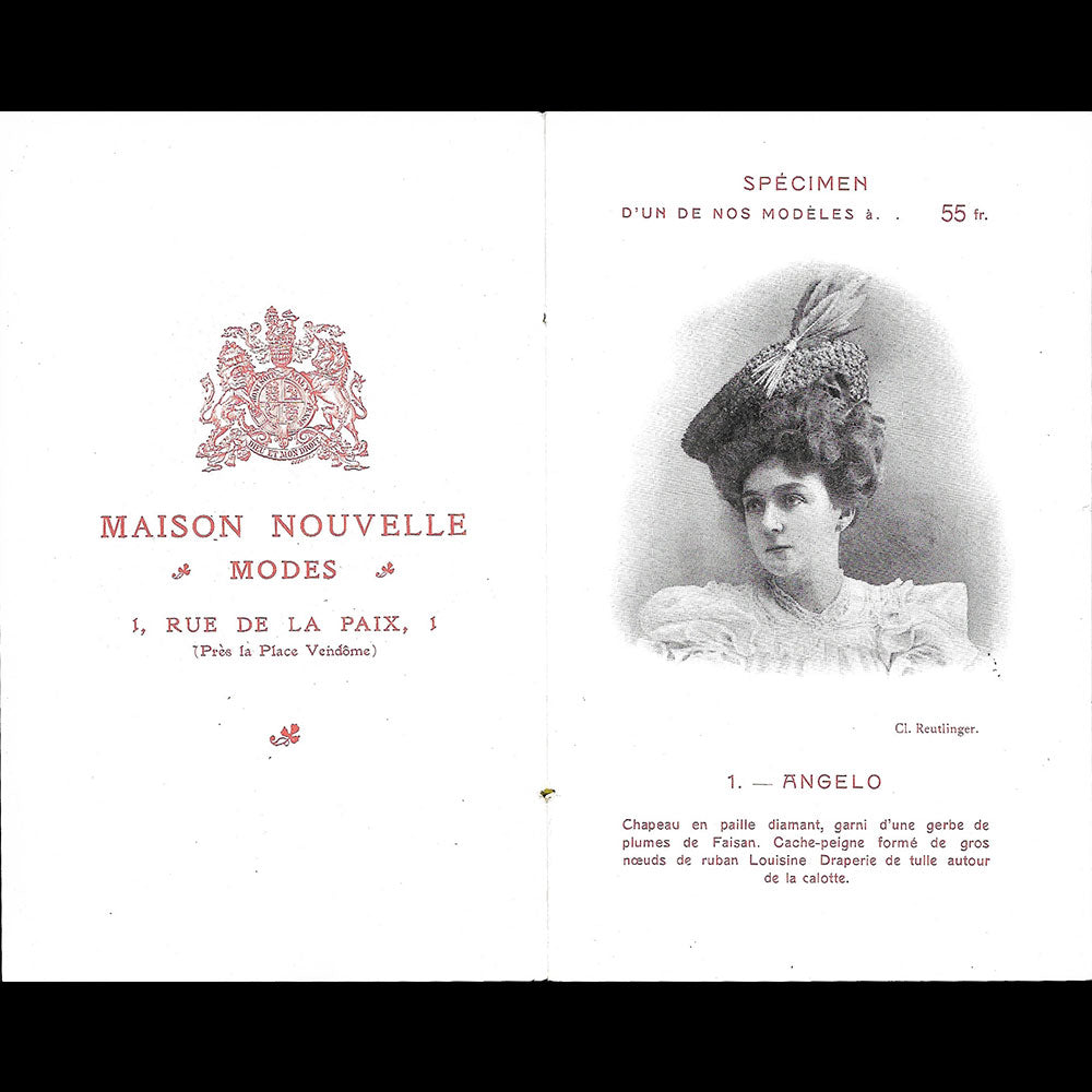 Maison Nouvelle - Mode, catalogue de chapeaux pour le printemps (circa 1900)