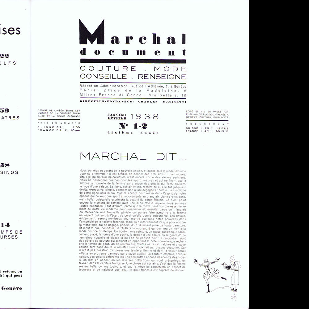 Marchal Document, n°1-2, janvier - février 1938