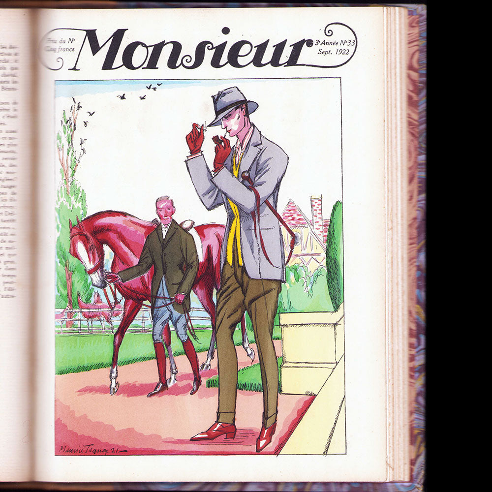 Monsieur, Revue des élégances - Réunion des 12 livraisons de janvier à décembre 1922