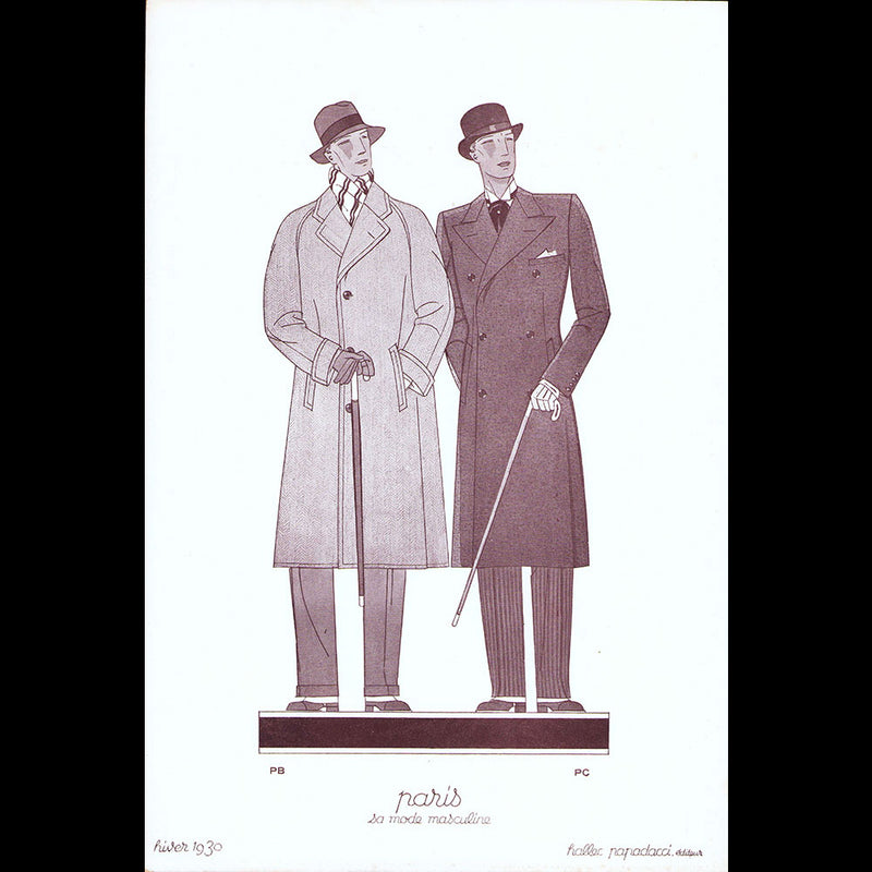 Paris, sa mode masculine, hiver 1930