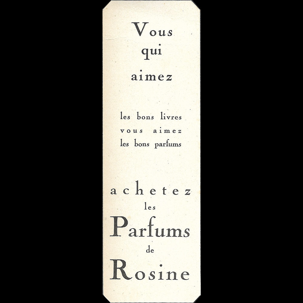 Poiret - Marque page des Parfums de Rosine (1920s)