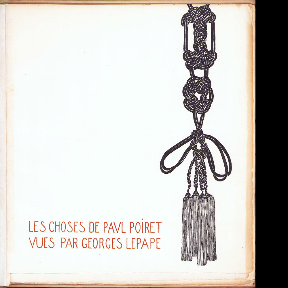 Poiret - Les Choses de Paul Poiret vues par Georges Lepape, avec envois autographes signés de Paul Poiret et Georges Lepape (1911)