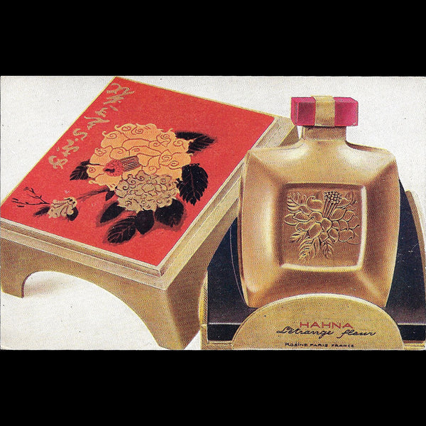 Paul Poiret - Hahna, l'étrange Fleur, carte des Parfums de Rosine (circa 1920)