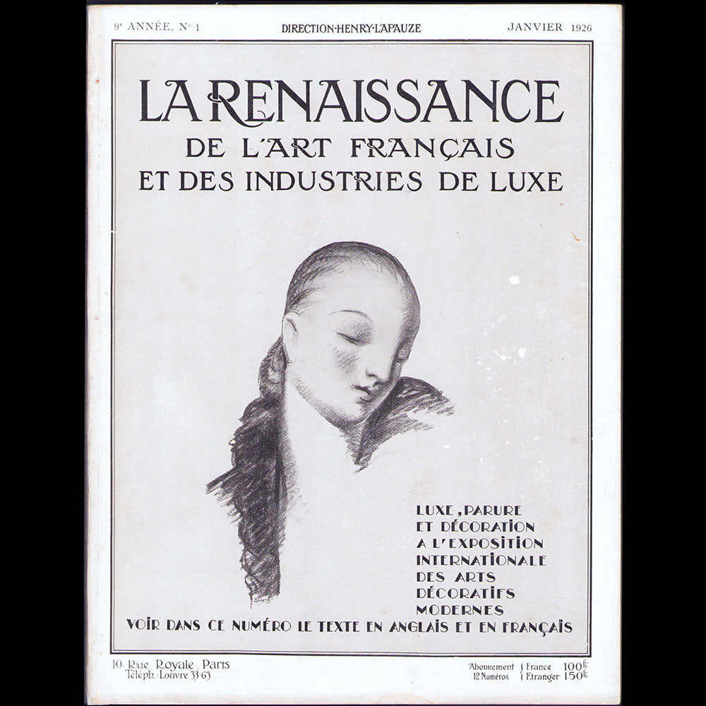 La Renaissance de l'Art Français et des Industries du Luxe (janvier 1926) - Luxe, Parure et Décoration à l'Exposition des Arts Décoratifs Modernes