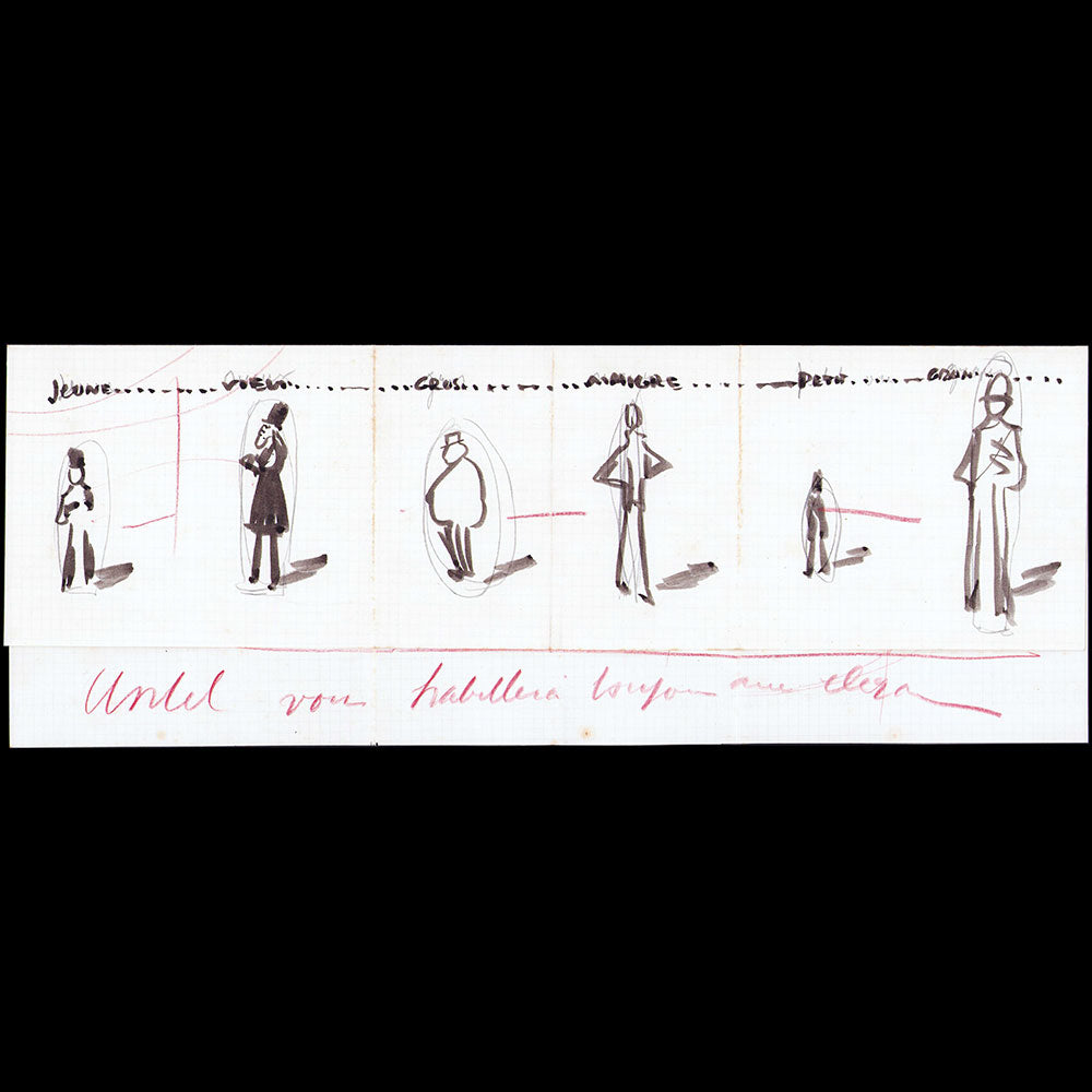 Ribby - Que vous soyez..., projet de dépliant publicitaire, dessin d'Edouard Saunier (1910s)