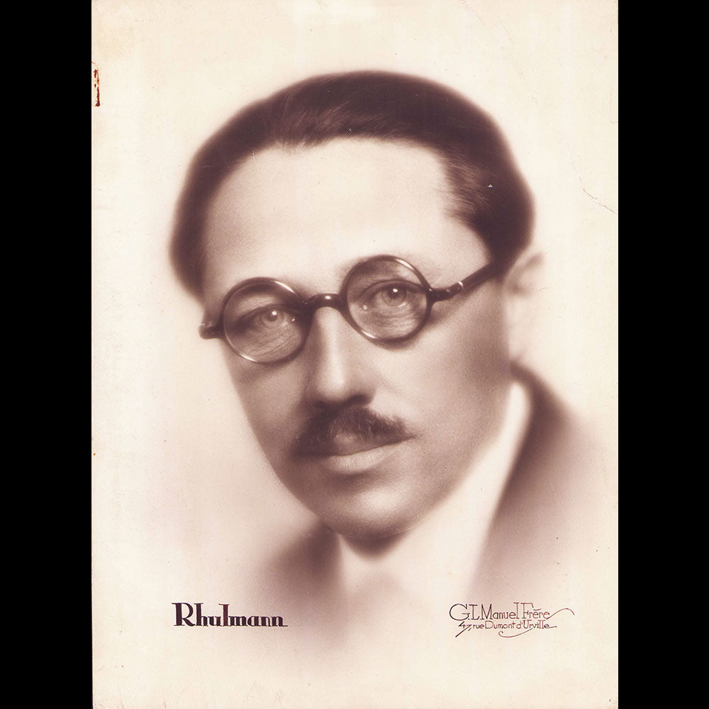 Jacques Emile Ruhlmann - Portrait du décorateur par G. -L. Manuel Frères (1925)