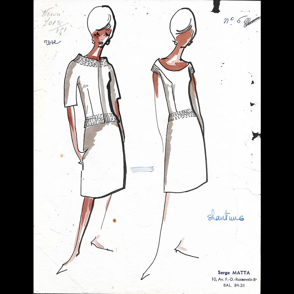 Serge Matta - Robe en Shantung (1960s)