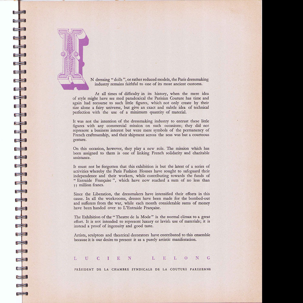 Le Théâtre de la Mode, Fantasy of Fashion - Catalogue de l'exposition de Londres (1945)