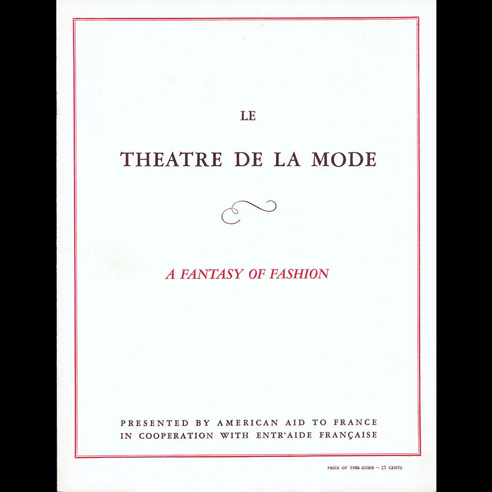 Le Théâtre de la Mode, Fantasy of Fashion - Programme de l'exposition de San Francisco (1946)