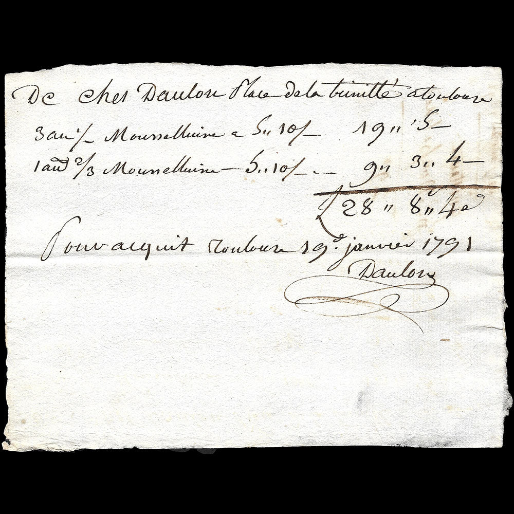 Mémoires de tailleur, marchands merciers et passementiers de Toulouse (1784-1791)