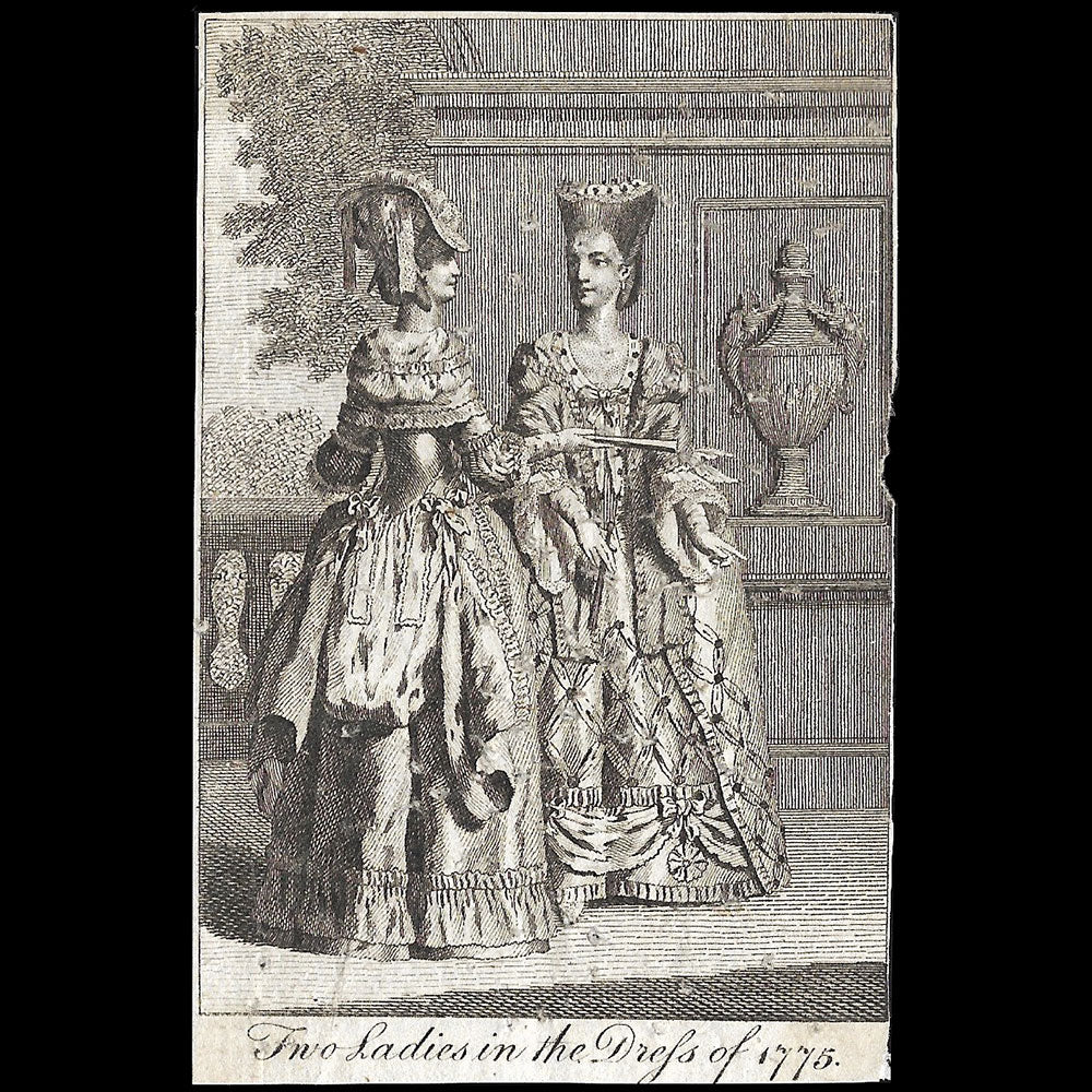 Ladies Own Memorandum Book - Two ladies in the dress of 1775 (1775)