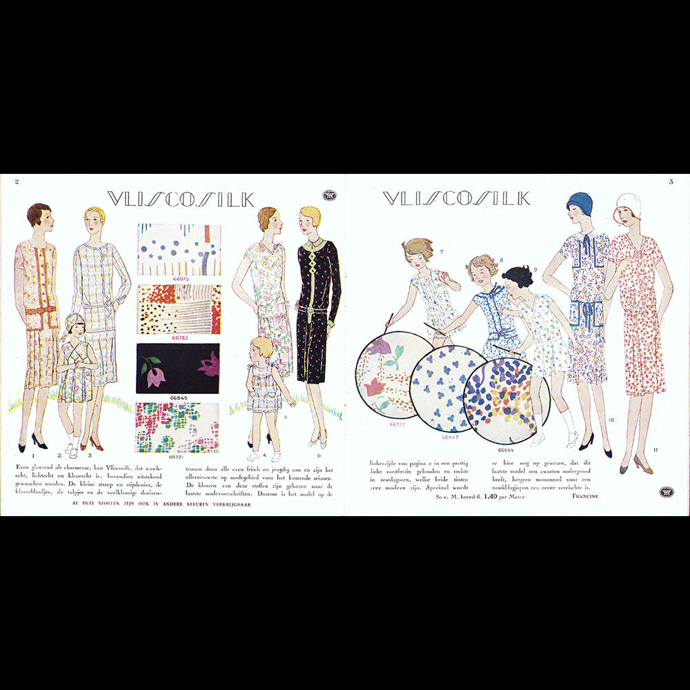Vlisco - Wat draagt Parijs? - Document publicitaire par Cosette Vogel (1929)