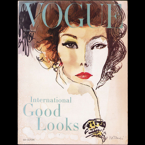 Vogue US (March 15th 1958), couverture de René Bouché