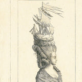 Suite de 31 Coiffures, inspirées de la Gallerie des Modes et Costumes Français (circa 1780)