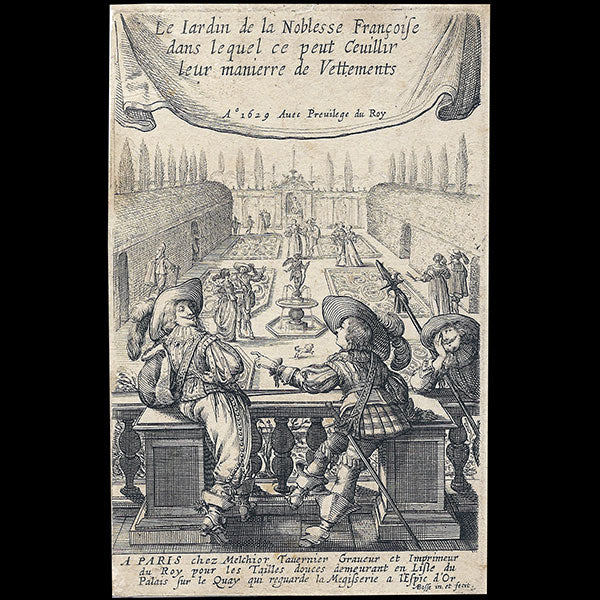 Abraham Bosse - Le Jardin de la Noblesse Française - Page titre frontispice (1629)