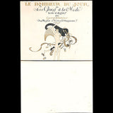 George Barbier - Le Bonheur du Jour ou les Grâces à la Mode par George Barbier, carte de l'éditeur Meynial (1922)