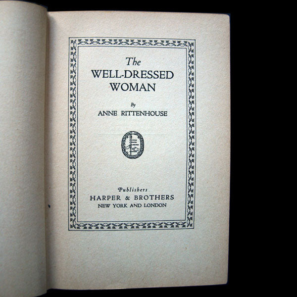 The well dressed woman including chapters by Jean Worth and Paul Poiret (1924)