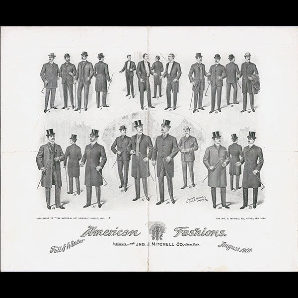 American Fashions, Fall & Winter, 2 gravures de mode masculine pour l'automne-hiver 1901