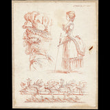 Gravures de mode par Jean-Baptiste Huet - Fragments et principes de dessins (1778)