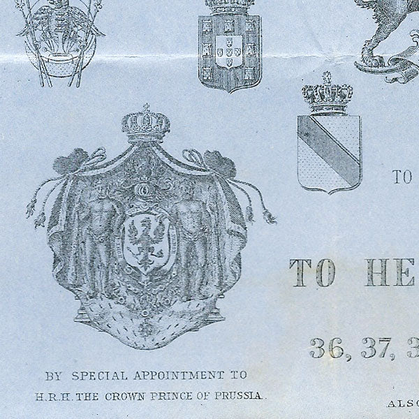 Henry Poole and co - Facture du tailleur, 36, 37, 38, 39 Saville Row à Londres (1883)