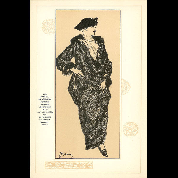 Printemps - La mode des fourrures au Printemps, hiver 1912-1913, illustrations de Drian (1912)