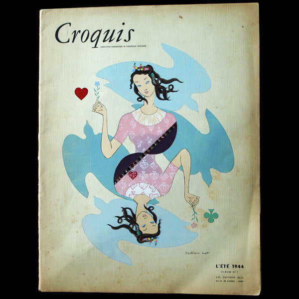 Croquis, Créations Parisiennes et Chapeaux élégants, été 1944
