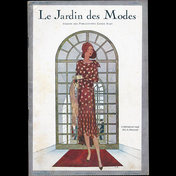 Le Jardin des Modes, n°122, 15 septembre 1929, couverture de Jean Pagès