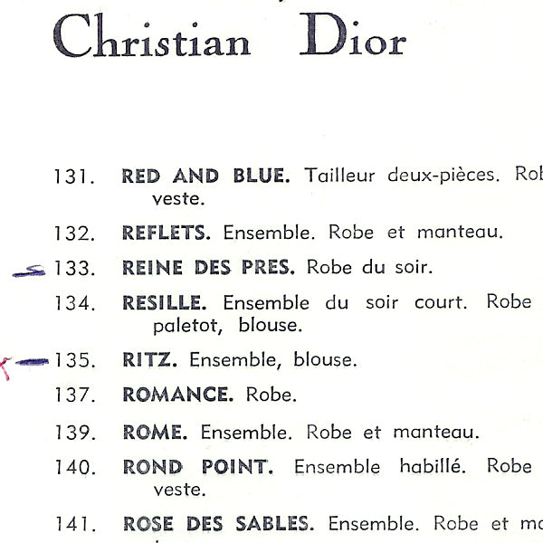 Christian Dior, collection Printemps-Eté 1962