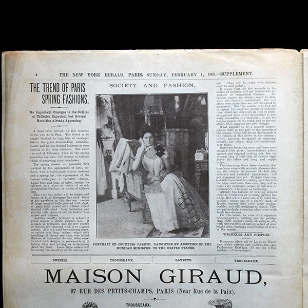 The New York Herald Fashion Supplement, February 1st, 1903