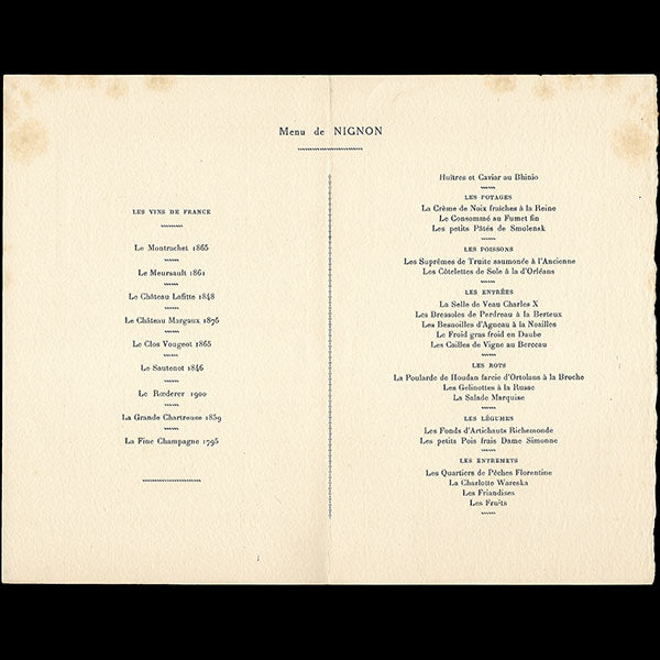 Journal des Dames et des Modes - menu illustré par Boscher, novembre 1913