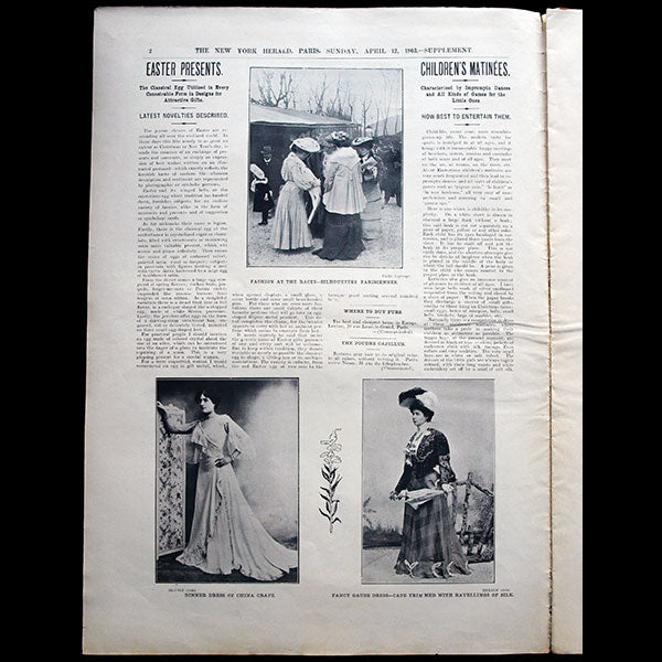 The New York Herald Fashion Supplement, April 12th, 1903