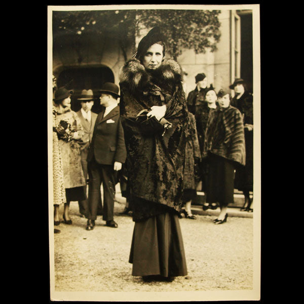 Une Femme Elégante, la mode de l'hiver à Longchamp, photographie de l'agence Meurisse (circa 1935)