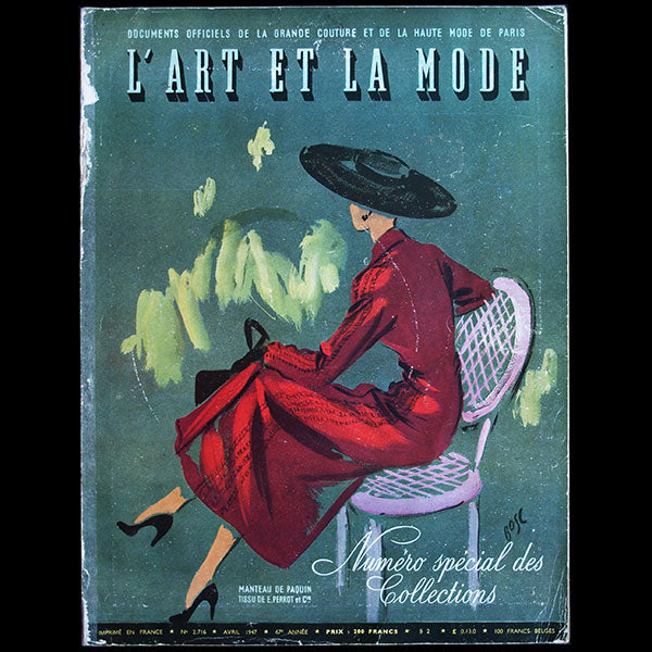 L’Art et la Mode (avril 1947), couverture de Fernando Bosc