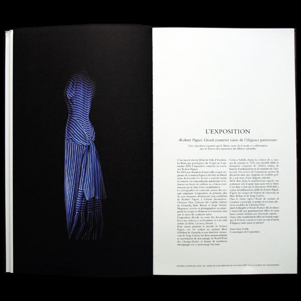 Robert Piguet, grand couturier suisse de l'élégance parisienne 1933-1951, catalogue de l'exposition du musée suisse de la mode (2005)