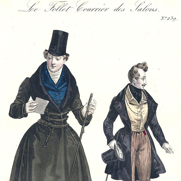 Le Follet, Courrier des Salons, 7 gravures de mode masculine (1832)