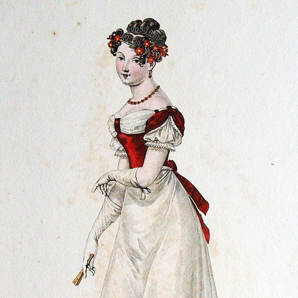 Elégantes de Haute et Moyenne Classes - Réunion de 12 planches par Louis-Marie Lanté (1817)