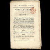 Le Journal des Dames et des Modes, Costumes Parisiens, n°21, 15 avril 1819