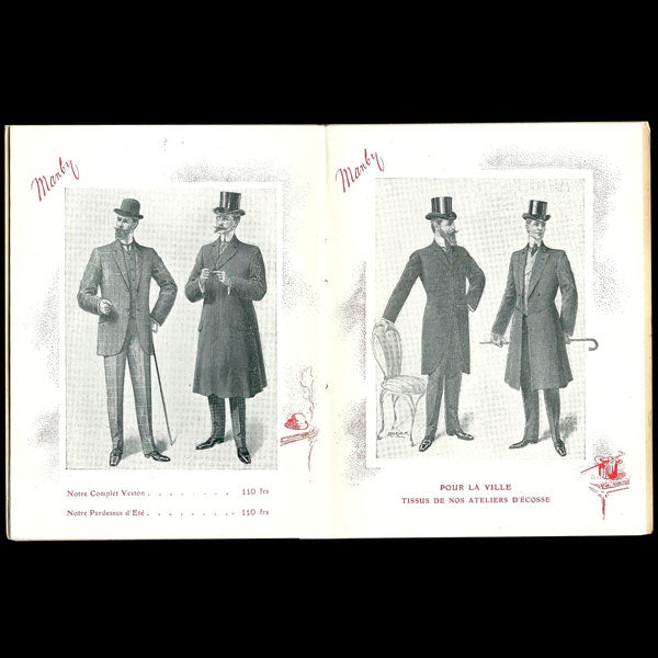 Catalogue du tailleur Manby, 19-21 rue Auber à Paris (circa 1890)