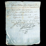 Facture Mémoires d'un marchand d'étoffes et d'une couturière pour la marquise de Querouart (1752-1757)