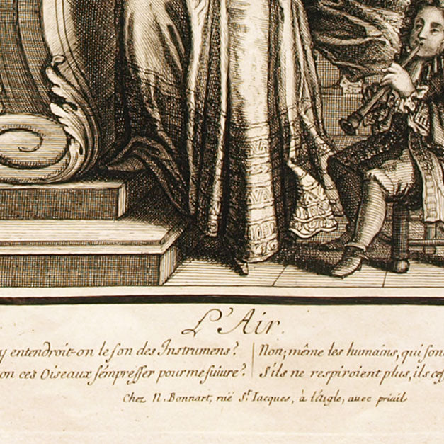 L'Air, allégorie des éléments, gravure de Bonnart (circa 1685)