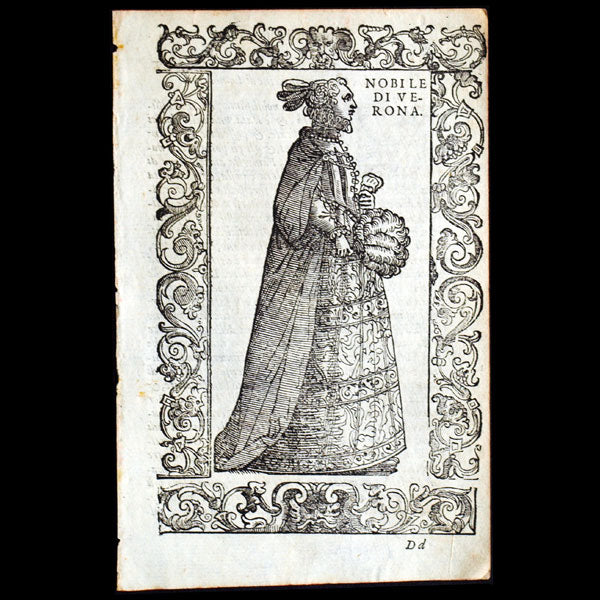 Vecellio - Costumes anciens et modernes, De gli Habiti antichi et moderni di Diuerse Parti del Mondo, femme noble de Vérone (1590)