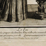 Le Feu, allégorie des éléments, gravure de Bonnart (circa 1685-1690)