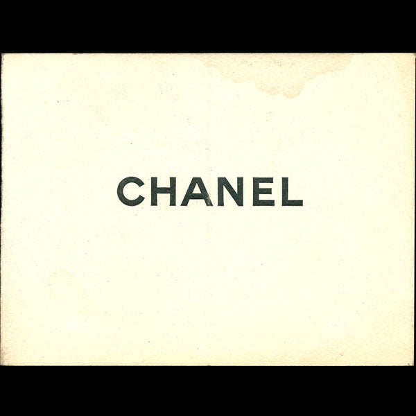 Carte d'invitation de la maison Chanel au défilé Automne-Hiver 1983