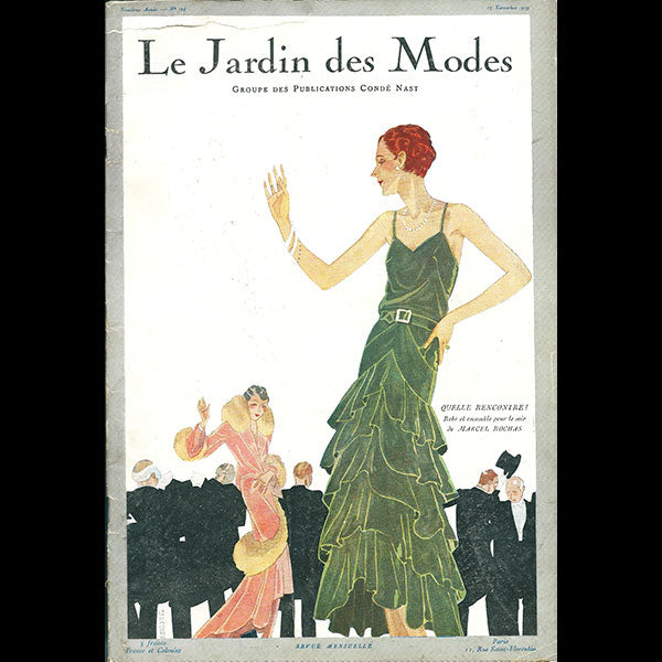 Le Jardin des Modes, n°124, 15 novembre 1929, couverture de Jean Pagès