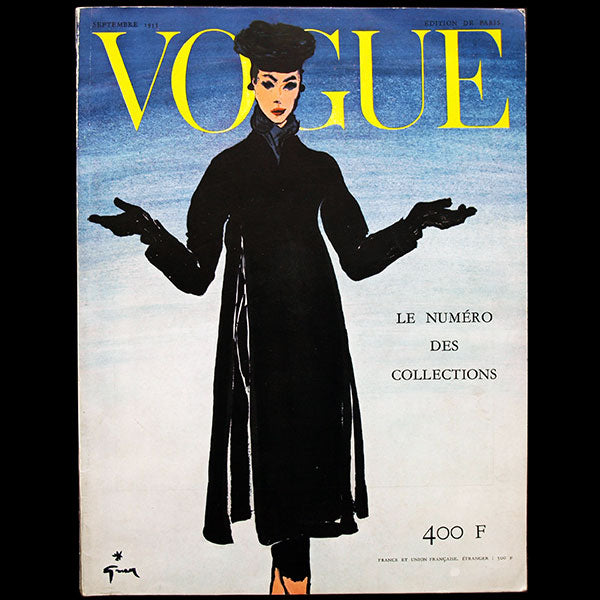Vogue France (1er septembre 1955), couverture de René Gruau
