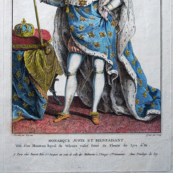 Basset - Monarque Juste et Bienfaisant, 1er cahier de la Collection d'habillements modernes et galants (1780)