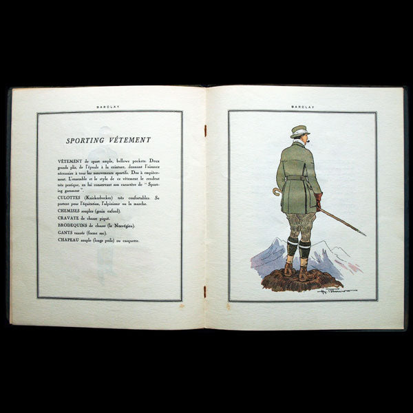 Barclay, De l'Elégance, texte d'André de Fouquières, dessins de Henry Fournier (circa 1920)