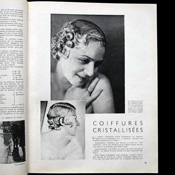 Beauté Coiffure-Mode & Votre Beauté, réunion de 15 numéros (d'octobre 1932 à décembre 1933)
