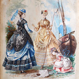 Héloise Colin Leloir - Dessin pour la revue de mode La Saison (1869)